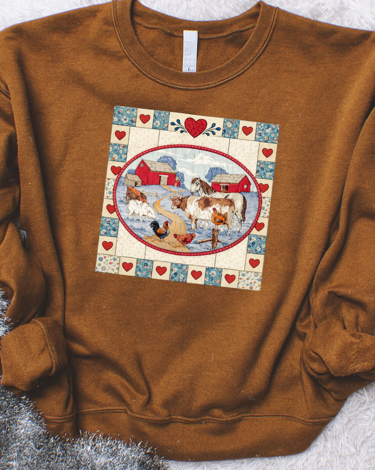 Farm Quilt Patch DTF Transfer