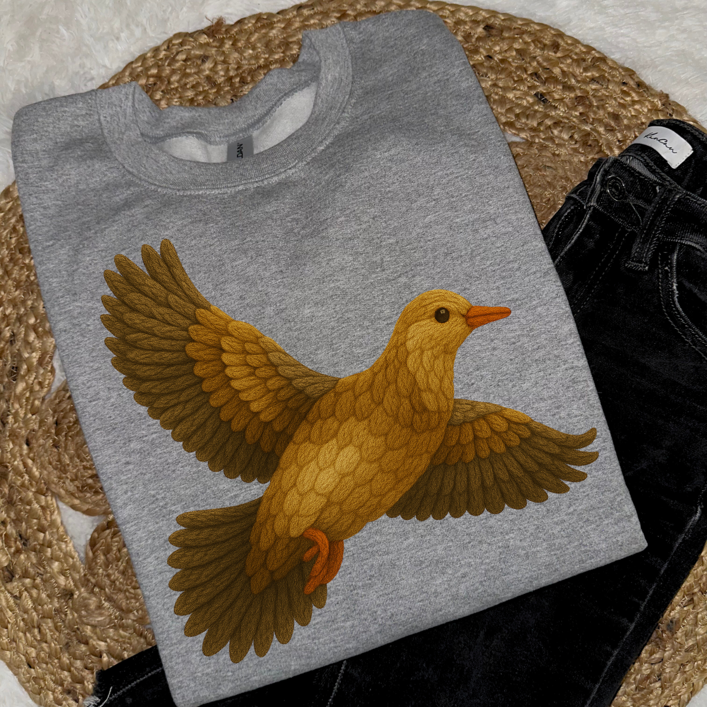 Faux Yarn Bird DTF Transfer