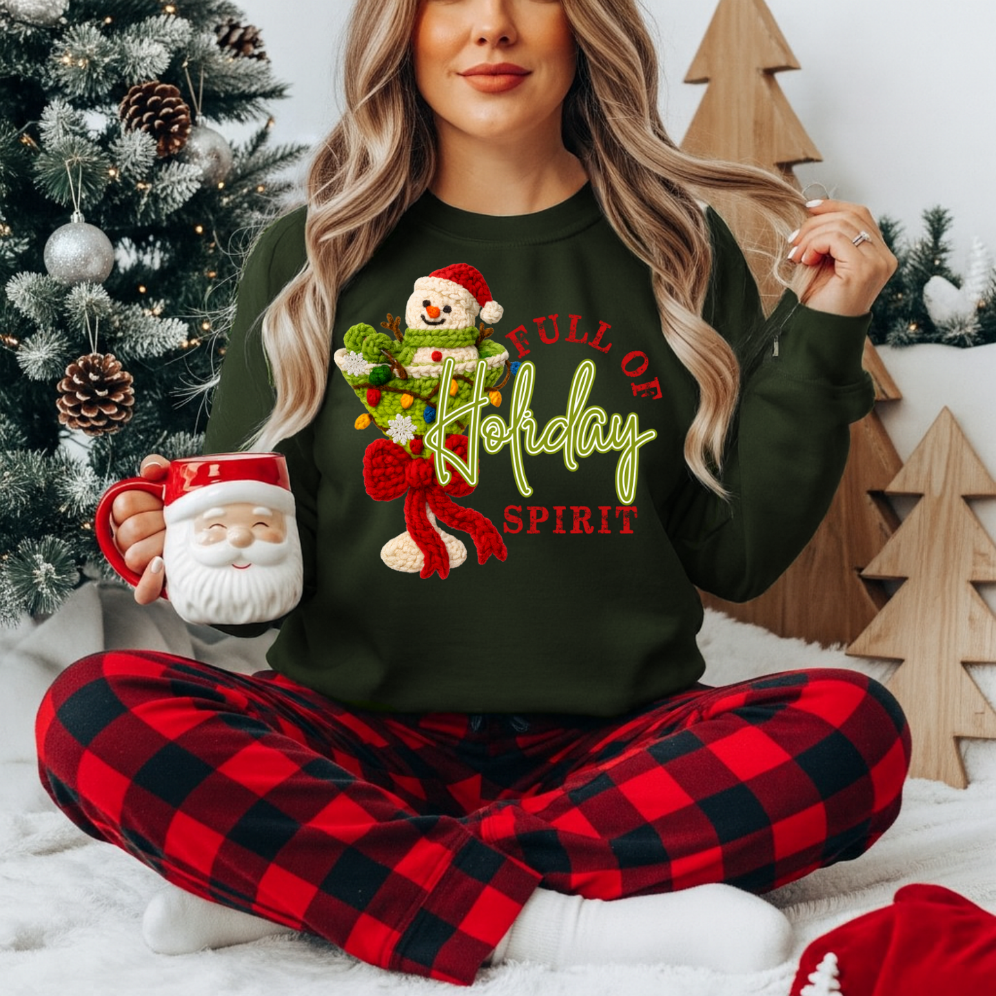 Faux Yarn Full Of Holiday Spirit DTF Transfer