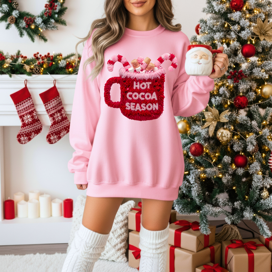 Faux Yarn Hot Cocoa Season DTF Transfer