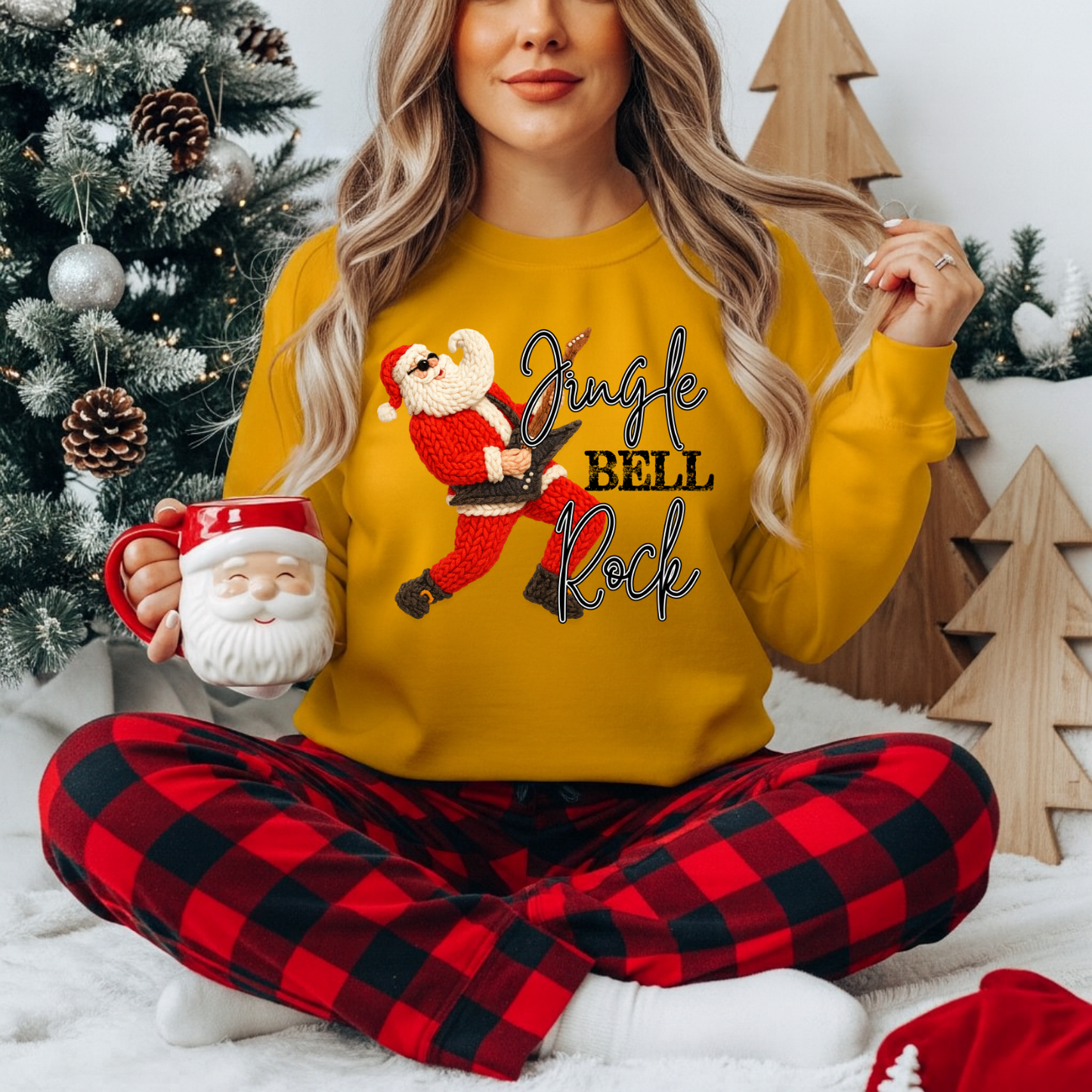 Faux Yarn Jingle Bell Rock DTF Transfer