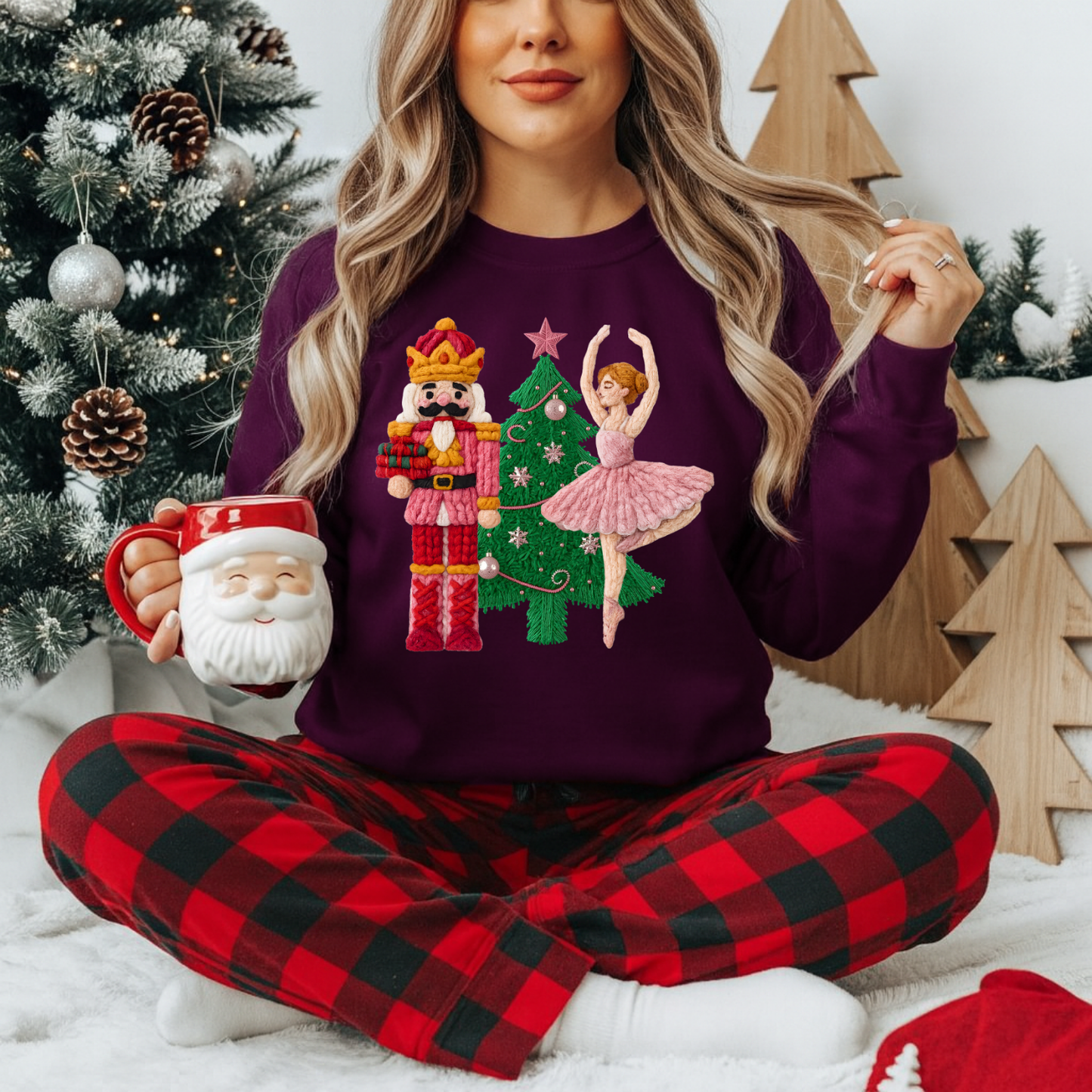 Faux Yarn Nutcracker Ballerina DTF Transfer