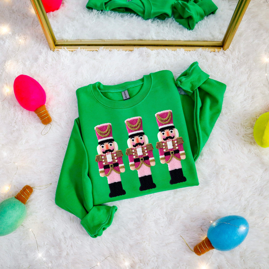 Faux Yarn Pink Nutcracker DTF Transfer