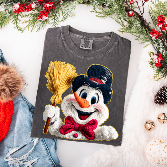 Faux Yarn Snowman DTF Transfer