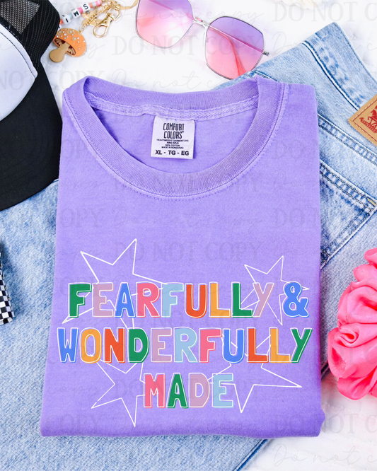 Fearfully & Wonderfully Made Stars (White) DTF Transfer