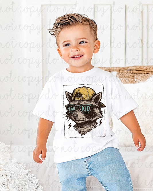 Feral Kid Raccoon DTF Transfer