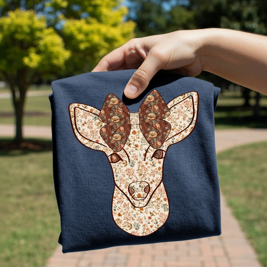 Floral Doe DTF Transfer