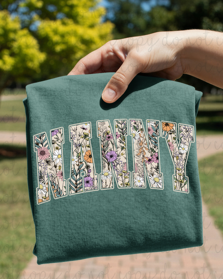 Floral Nanny DTF Transfer