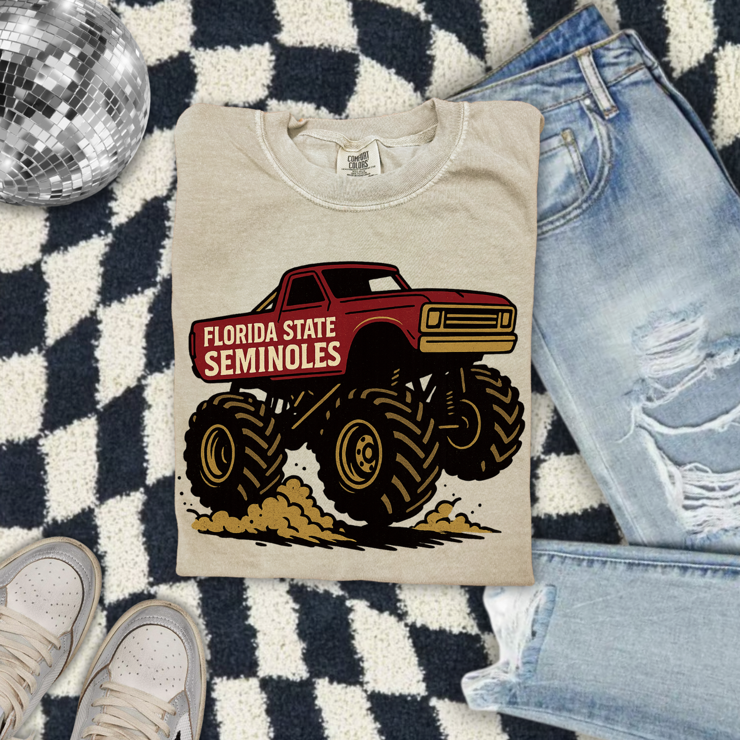 Monster Truck Game Day Florida State Seminoles DTF Transfer