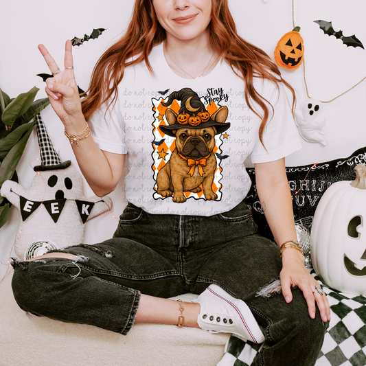 Spooky French Bulldog DTF Transfer