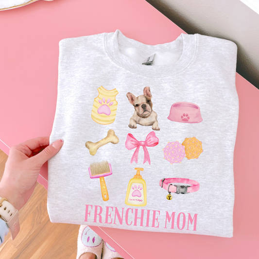 Frenchie Mom Pink Collage DTF Transfer