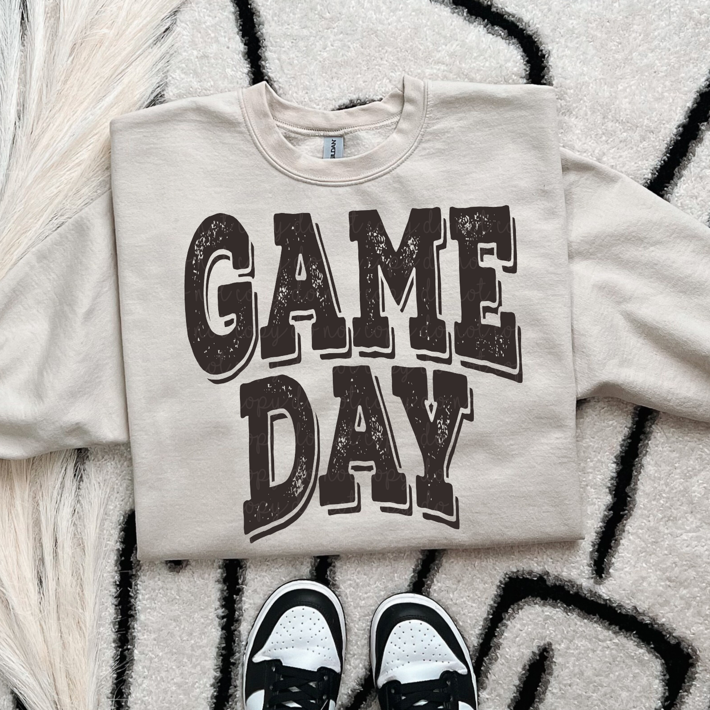 Game Day Black DTF Transfer