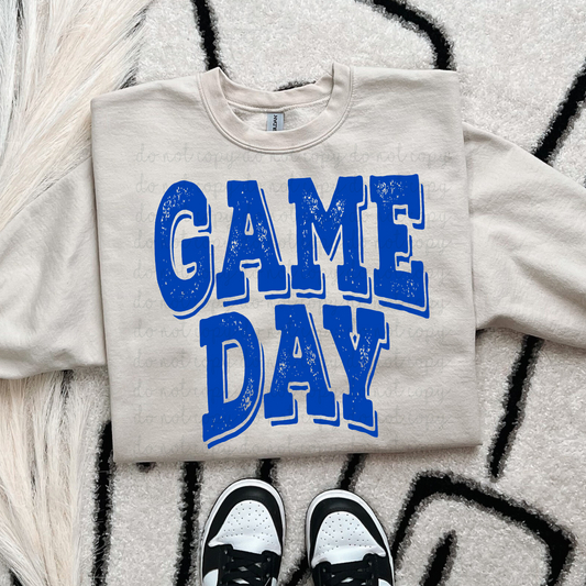 Game Day Blue DTF Transfer