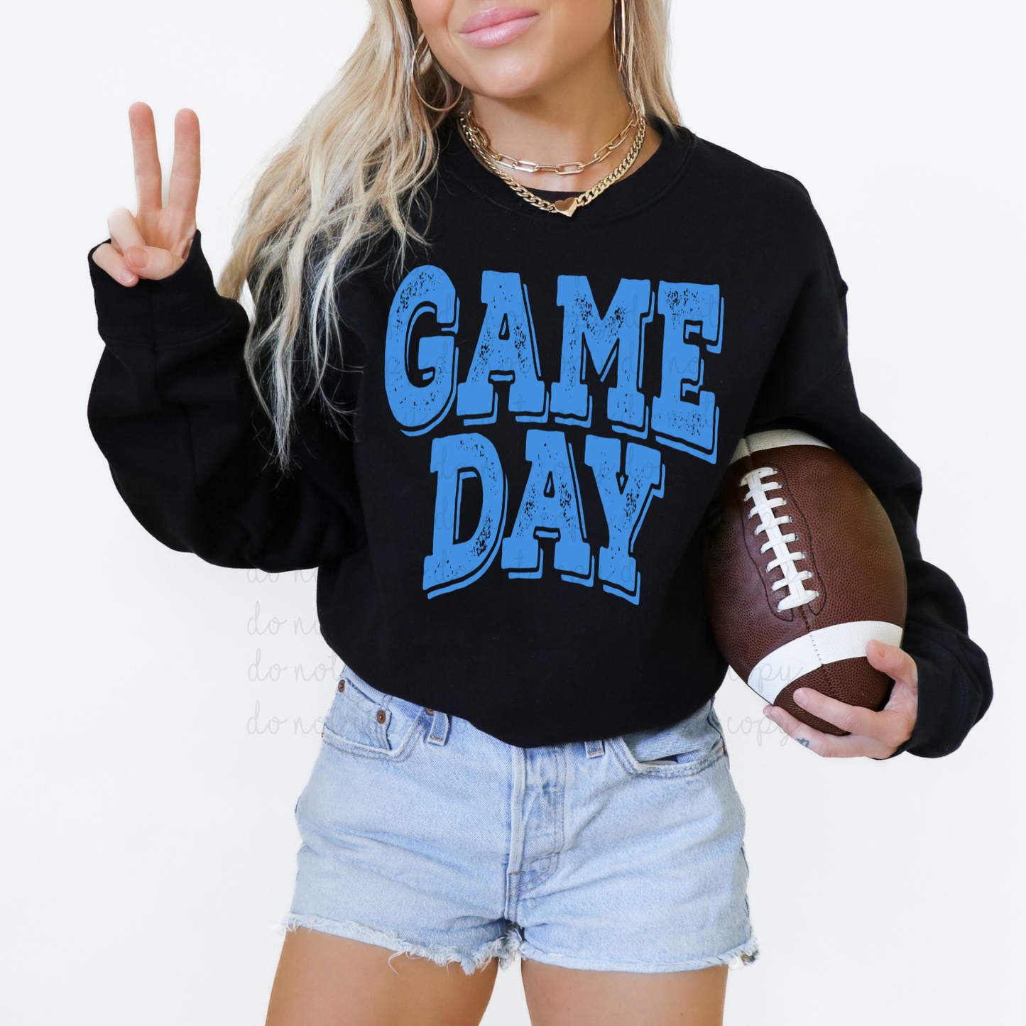 Game Day Light Blue DTF Transfer