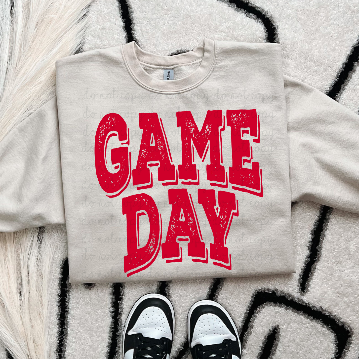 Game Day Red DTF Transfer