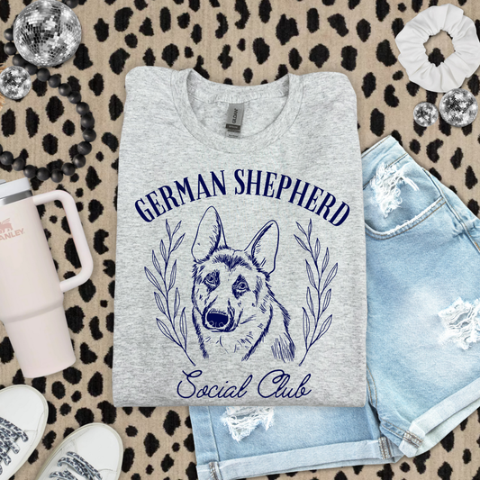 German Shepherd Social Club DTF Transfer