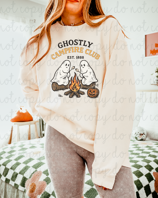 Ghostly Campfire Club DTF Transfer