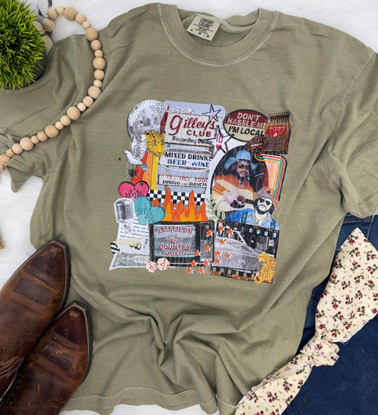 Raised on Country Music Collage DTF Transfer