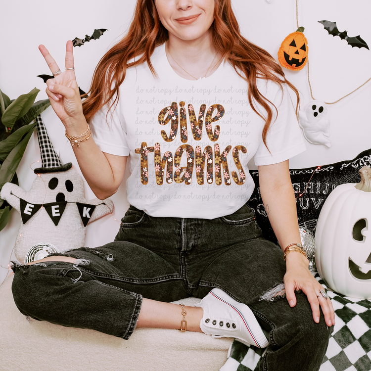 Give Thanks DTF Transfer