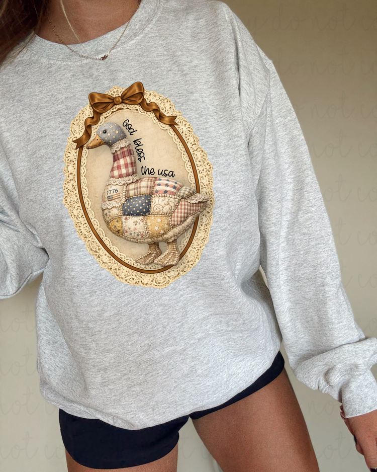 God Bless The USA Goose DTF Transfer