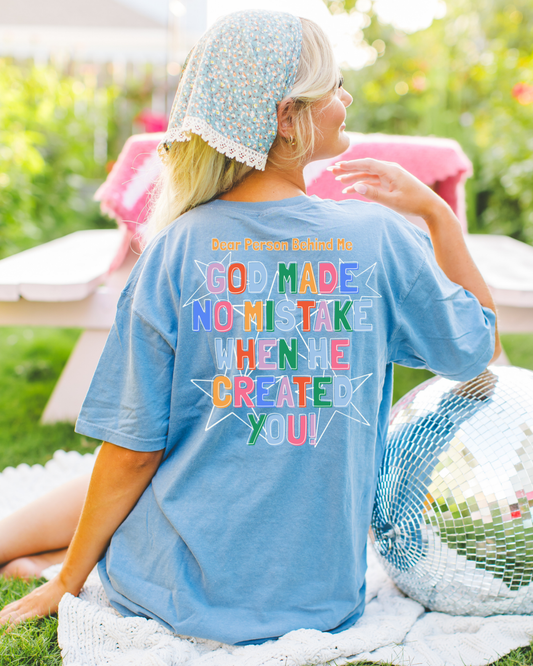 God Made No Mistake Stars (White) DTF Transfer