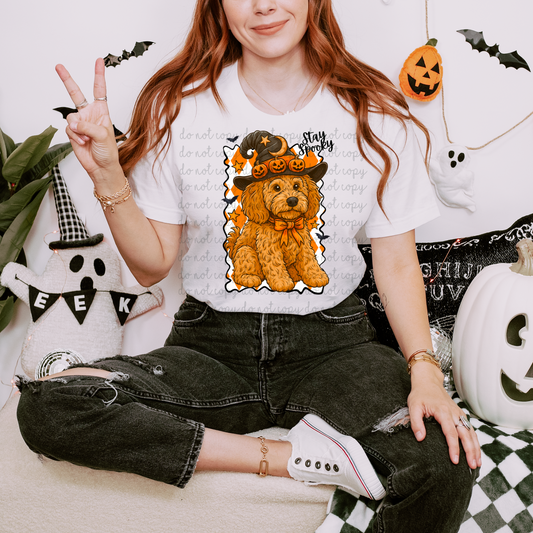 Spooky Golden Doodle DTF Transfer