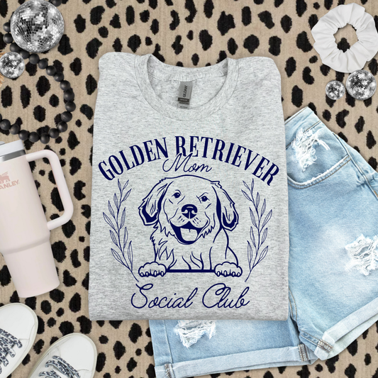 Golden Retriever Mom Social Club DTF Transfer