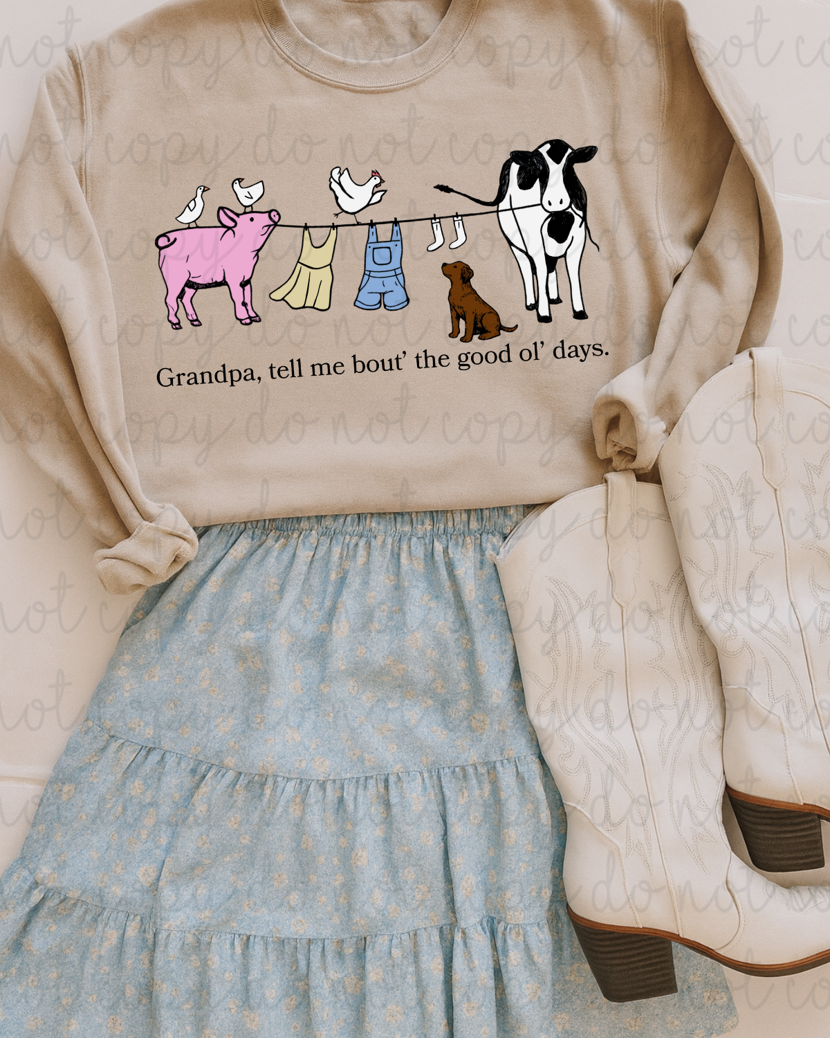 Grandma's Closet Grandpa Tell Me About The Good Ol Days DTF Transfer