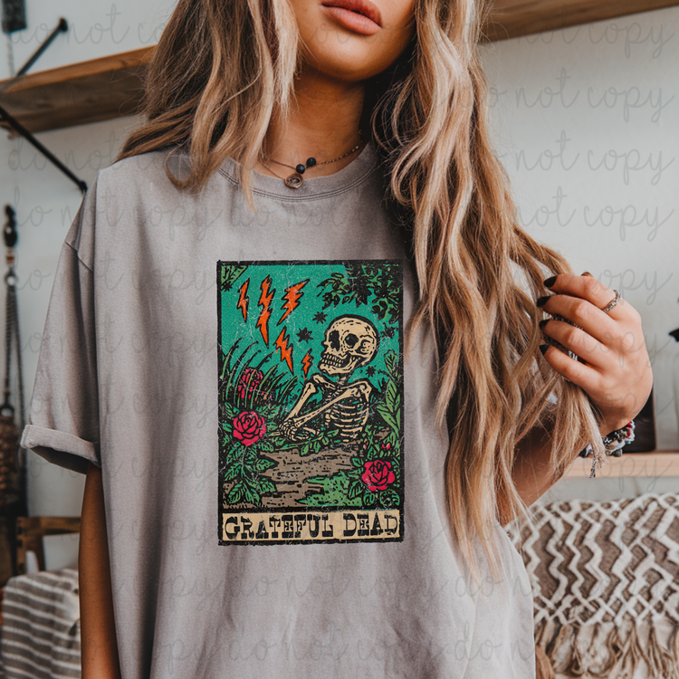 Distressed Grateful Dead DTF Transfer