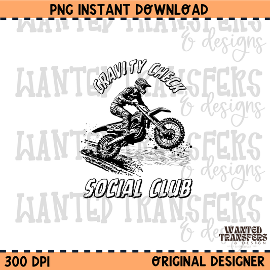 Gravity Check Social Club PNG Digital Download