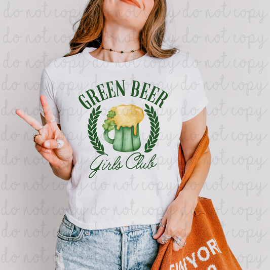 Green Beer Girls Club DTF Transfer