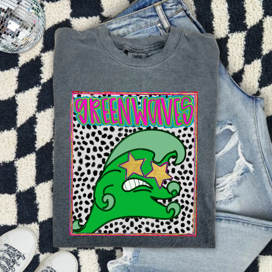 Preppy Greenwaves DTF Transfer