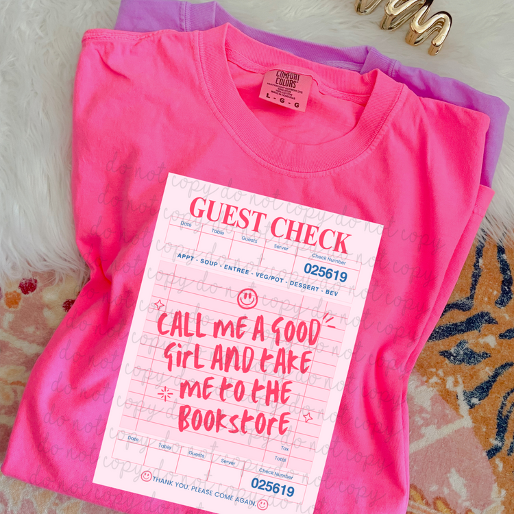 Guest Check DTF Transfer