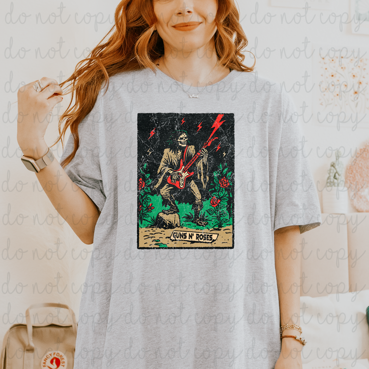 Distressed Guns N Roses DTF Transfer