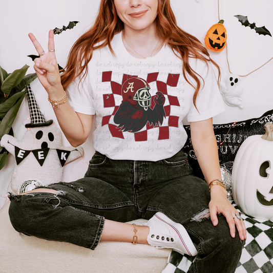 Checkered Halloween Alabama DTF Transfers