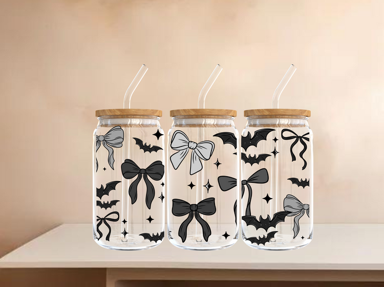 Halloween Coquette UV DTF 16oz. Libby Glass DTF Wrap