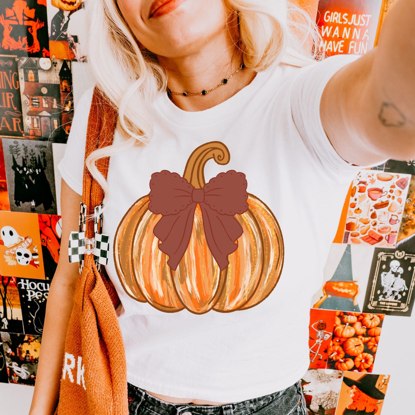 Hand Painted Pumpkin DTF Transfer