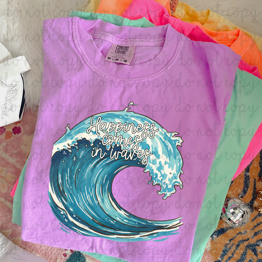 Happiness Comes In Waves DTF Transfers