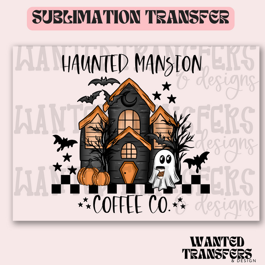 Haunted Mansion Coffee Co Exclusive Sublimation Transfer