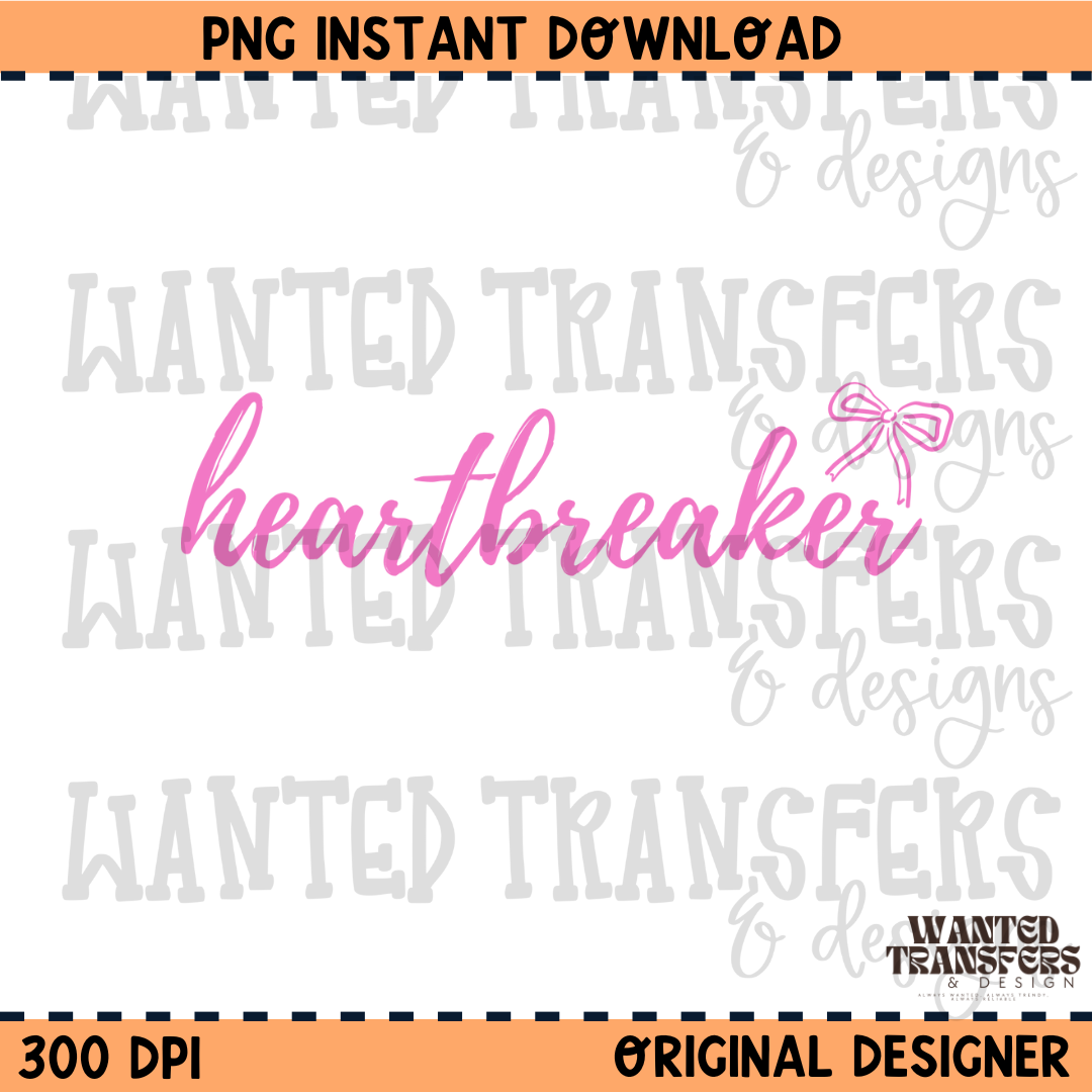 Pink Coquette Heartbreaker PNG Digital Download