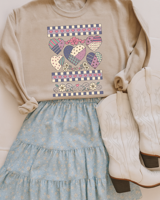 Grandma's Closet Heart Quilt DTF Transfer