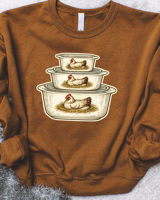 Hen Nesting Dishes DTF Transfer