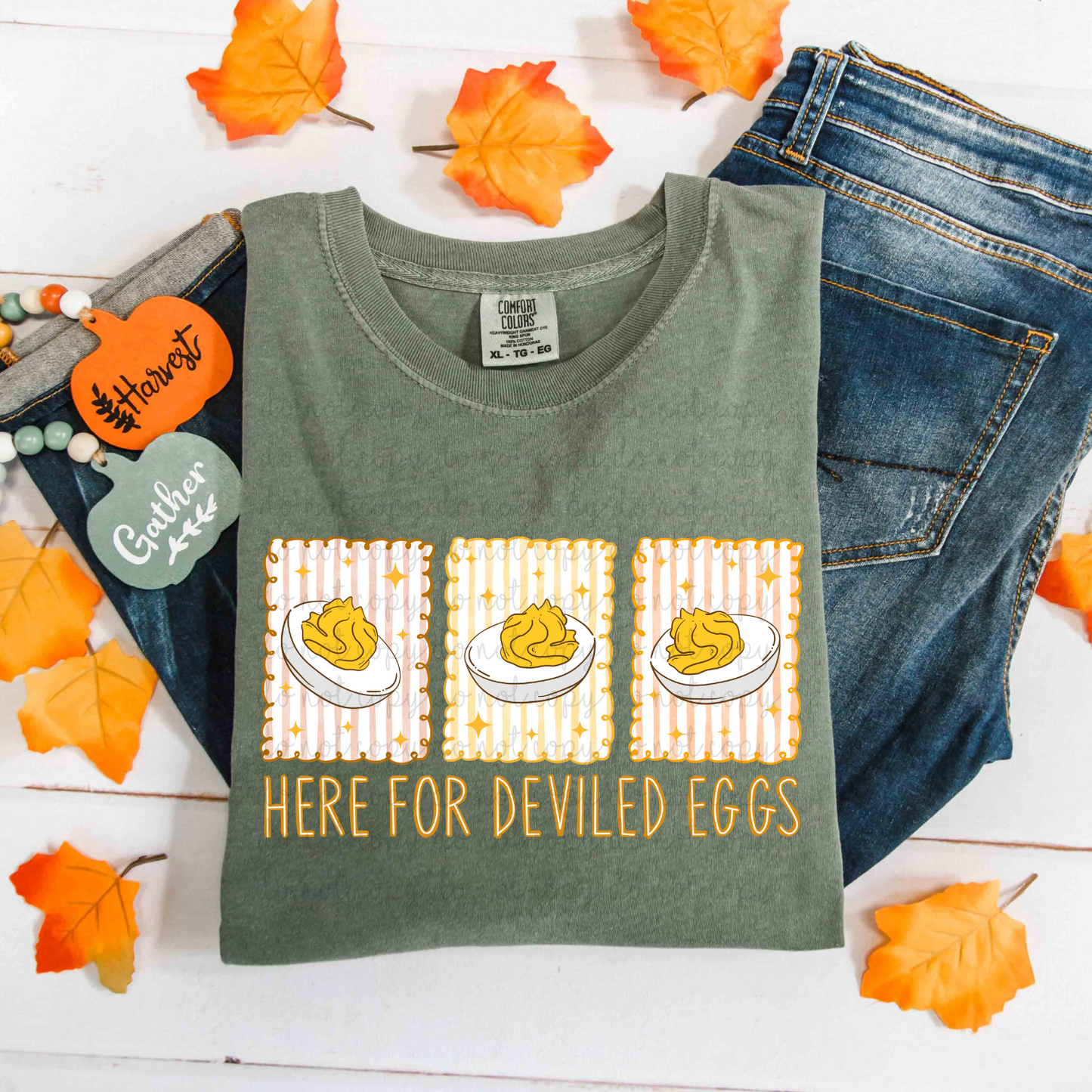 Here For The Deviled Eggs DTF Transfer