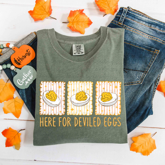 Here For The Deviled Eggs DTF Transfer