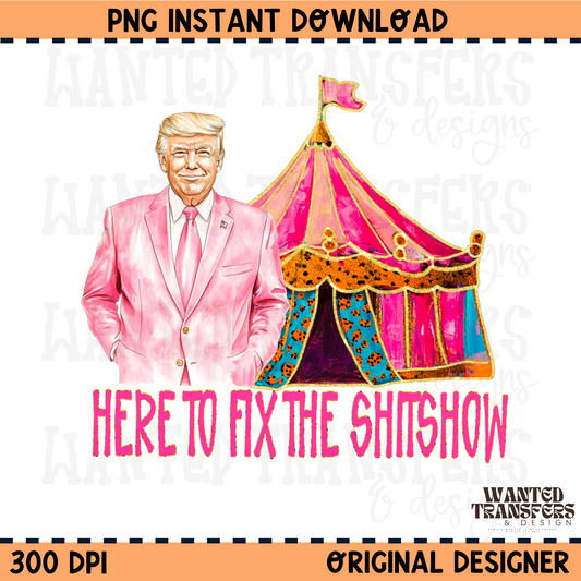 Here To Fix The Shitshow PNG Digital Download