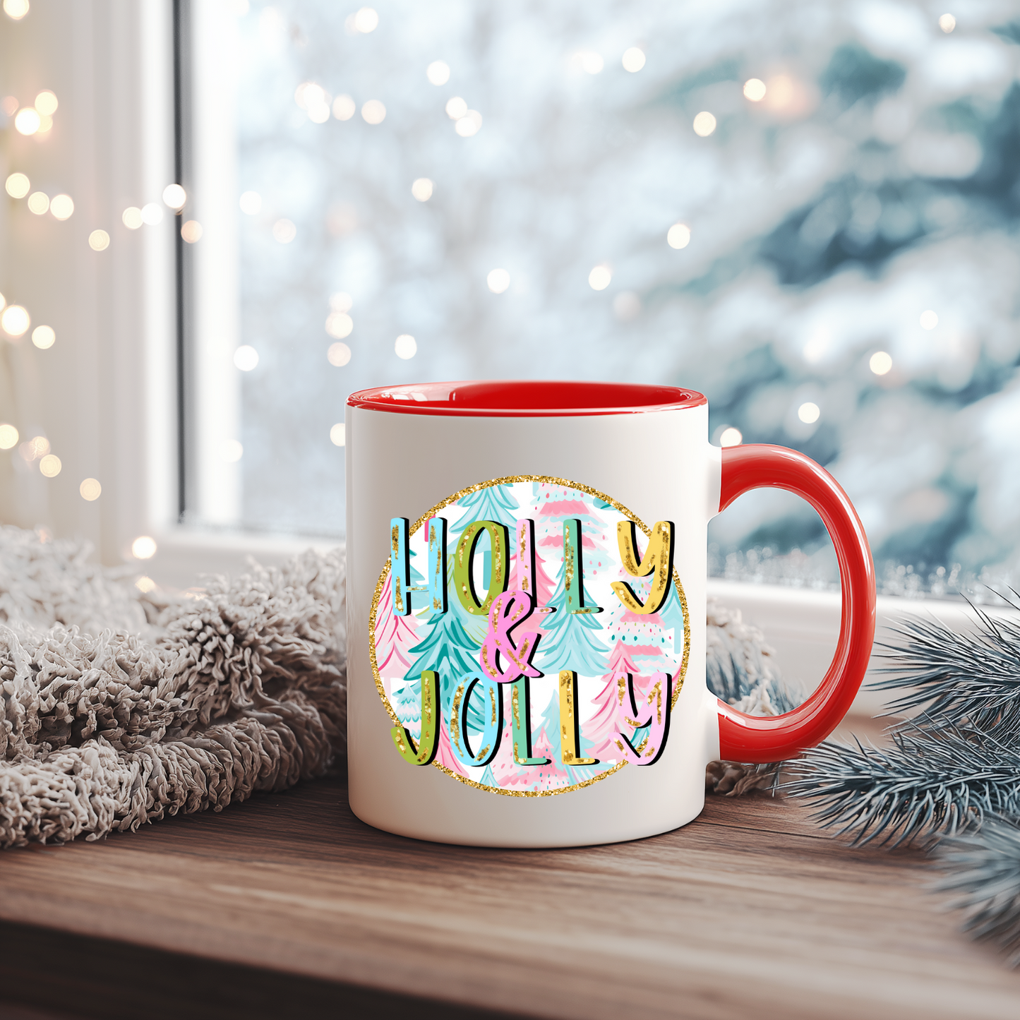 Holly & Jolly UV Decal Sticker