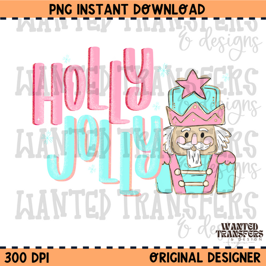 Holly Jolly PNG Digital Download