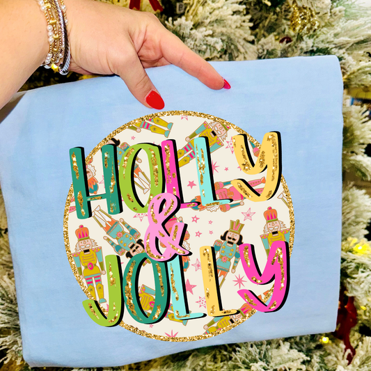 Holly & Jolly Nutcracker DTF Transfer