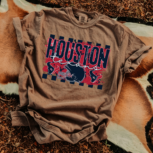 Checkered Houston Texans DTF Transfer
