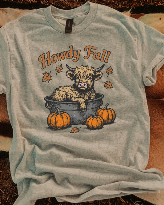 Howdy Fall Cow DTF Transfer